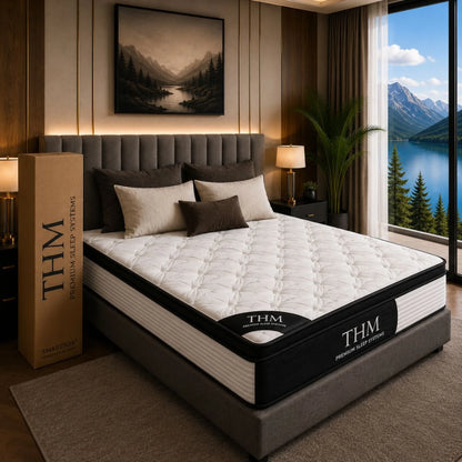 Sommier 2 Plazas THM Hybrid Cobalt Smart Box Baúl - Negro