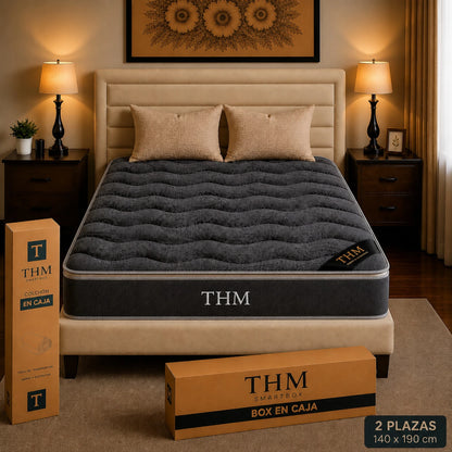 Sommier 2 Plazas THM Hybrid Silver - Negro