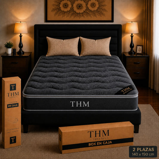 Sommier 2 Plazas THM Hybrid Silver - Negro