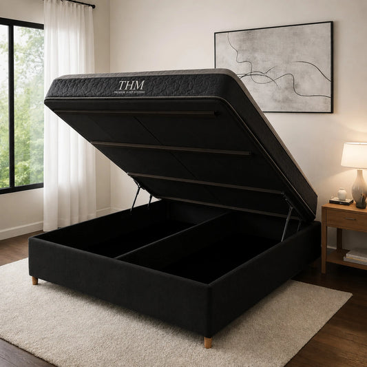 Sommier 2 Plazas THM Hybrid Silver Smart Box Baúl - Negro