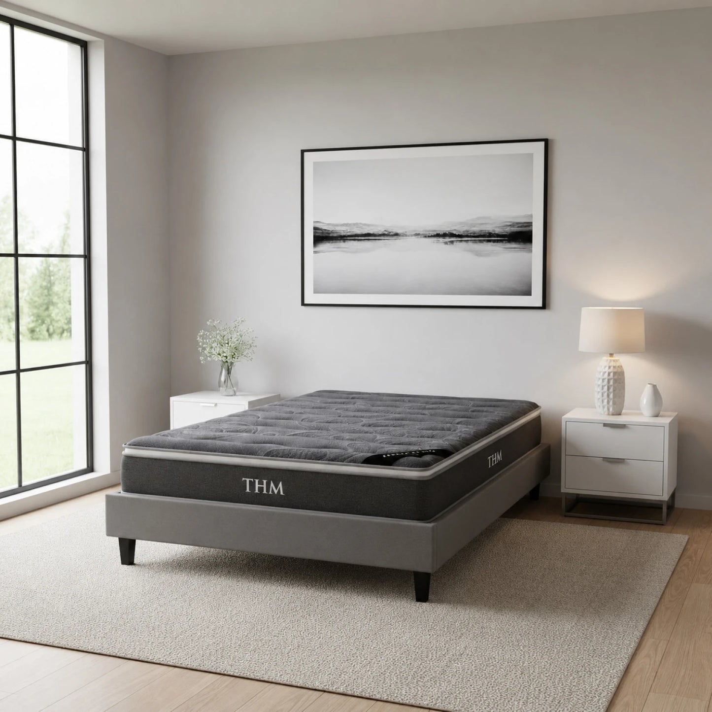 Sommier 2 Plazas THM Hybrid Silver
