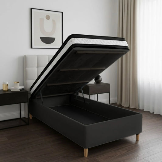 Sommier Baul 1 Plaza Smartbox Mercury 90x190 - Negro