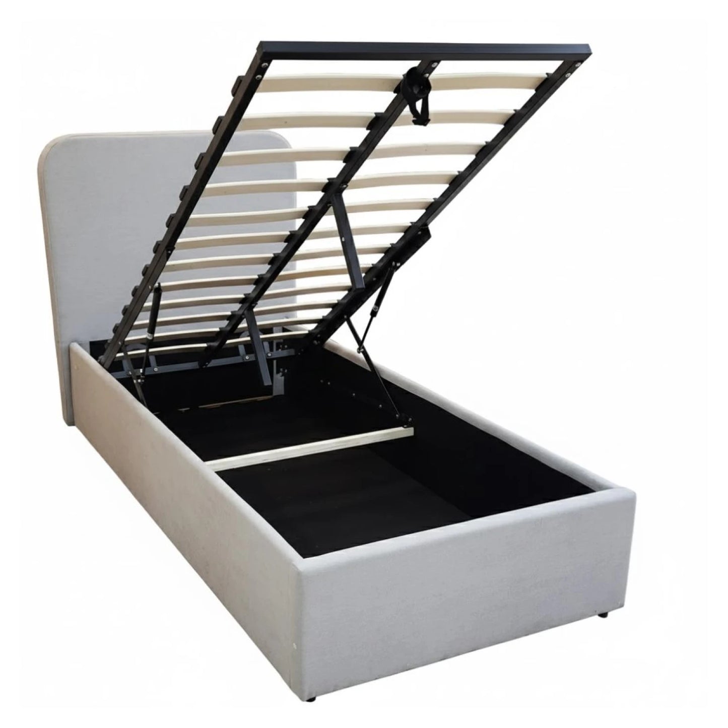 Sommier baul 1 plaza THM Hybrid Ruthenium con respaldo