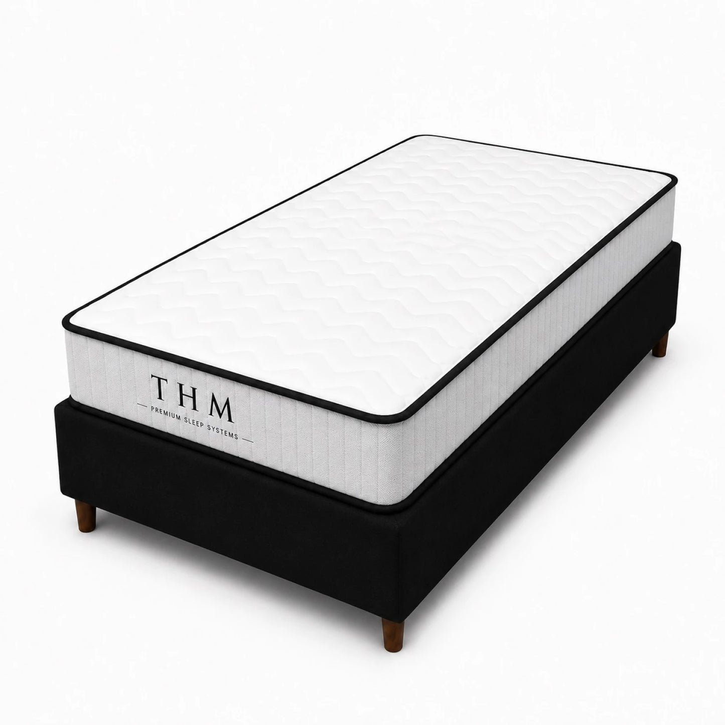 Sommier Baul 1 Plaza THM Memory Foam Con Respaldo