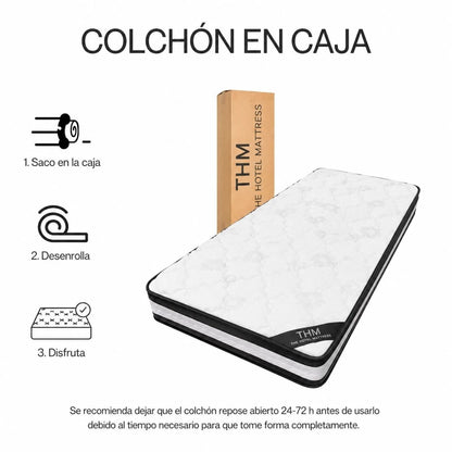 Sommier Baul 1 Plaza THM Mercury Con Respaldo