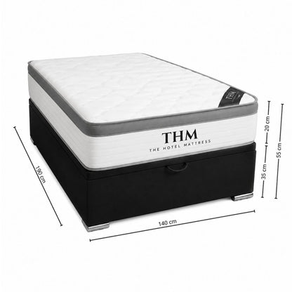 Sommier Baul 2 Plazas THM Hybrid Rhodium