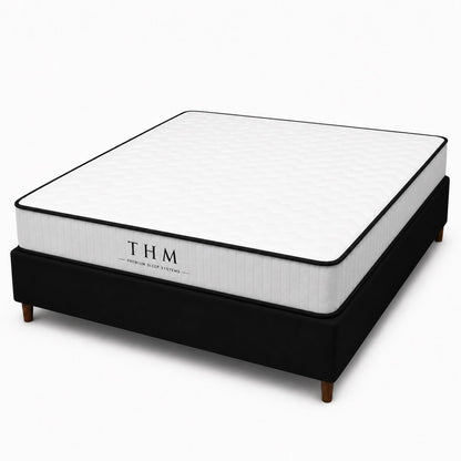Sommier Baul 2 Plazas THM Memory Foam Con Respaldo