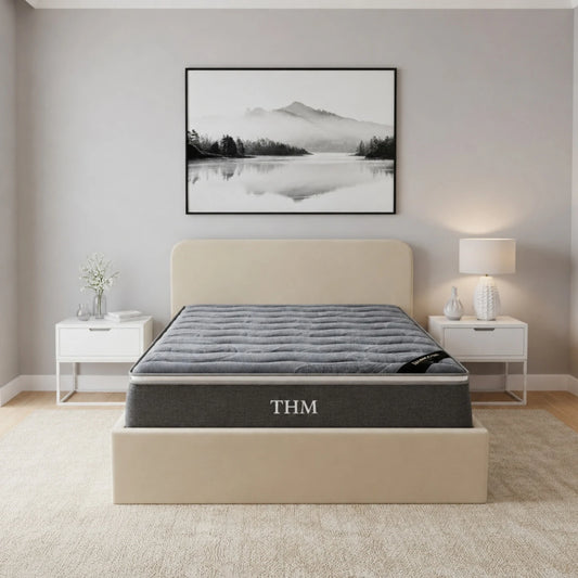 Sommier Baul 2 Plazas THM Silver Con Respaldo