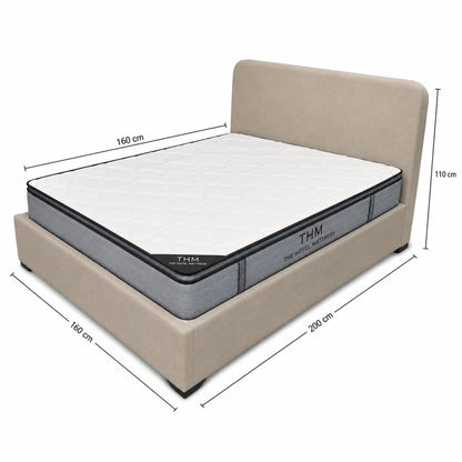 Sommier Baul plaza y media THM Hybrid Ruthenium con Respaldo