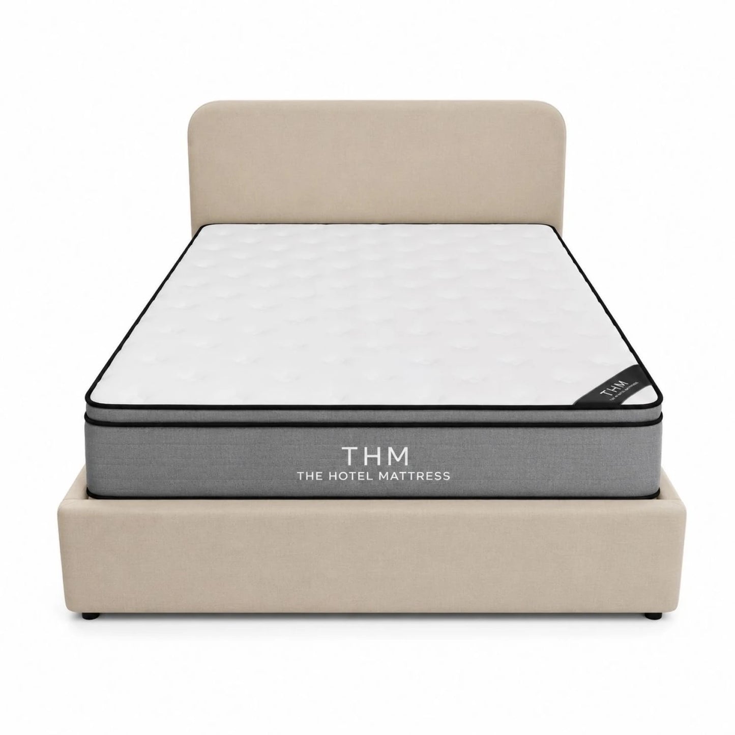 Sommier Baul Queen THM Hybrid Ruthenium Con Respaldo