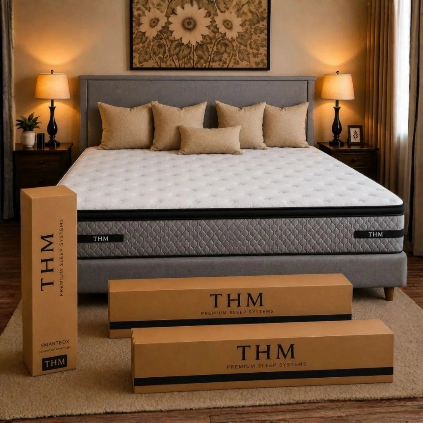 Sommier Extra King THM Platinum - Negro