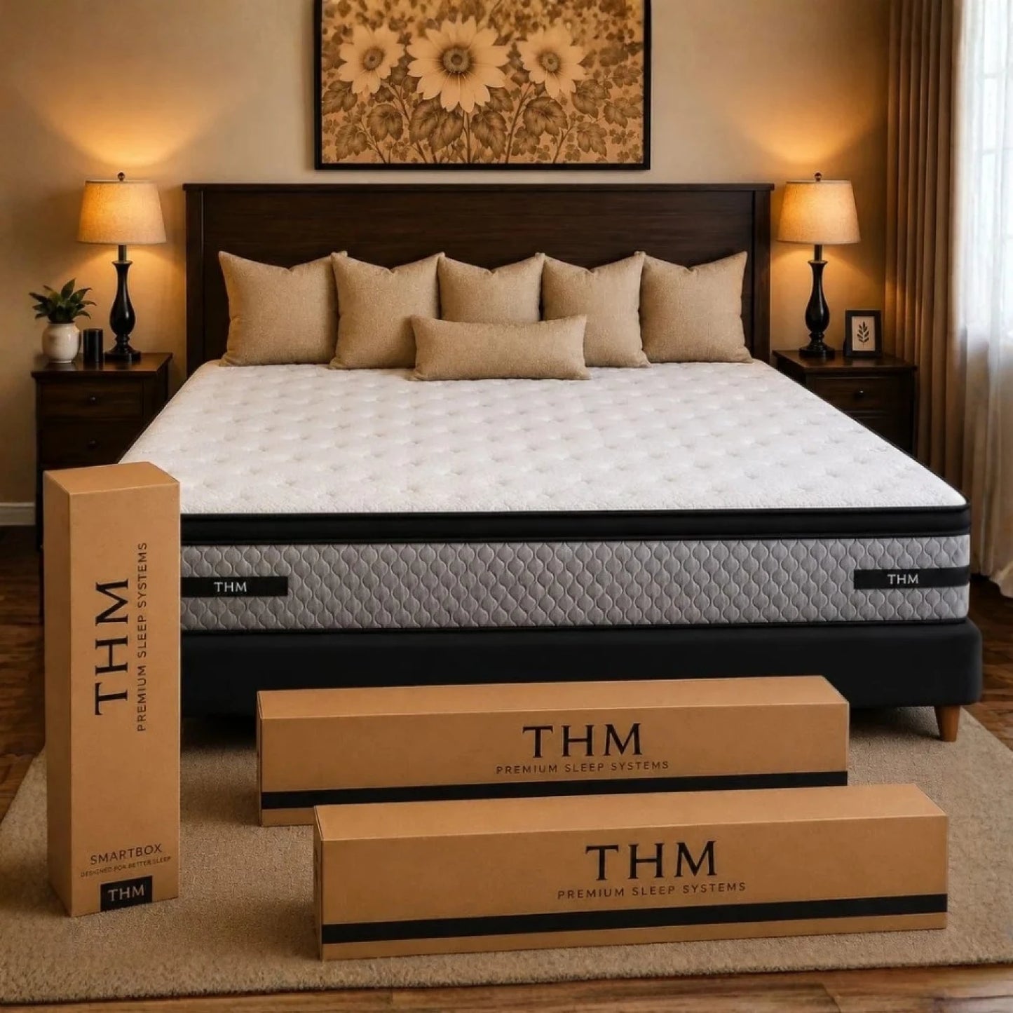 Sommier Extra King THM Platinum - Negro