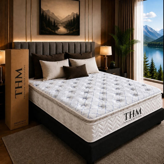 Sommier King Cama + Colchon THM Hybrid Rhenium - Negro