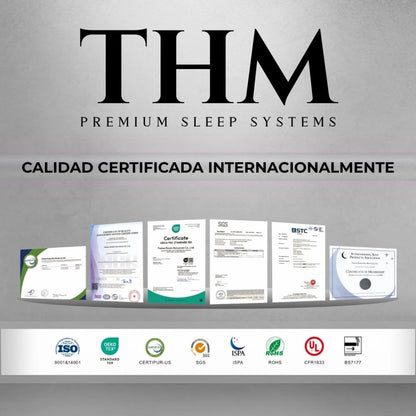 Sommier plaza y media THM Mercury - Negro