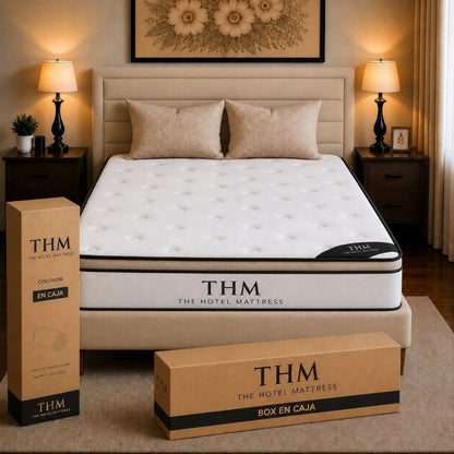 Sommier Plaza Y Media THM Ruthenium - Negro