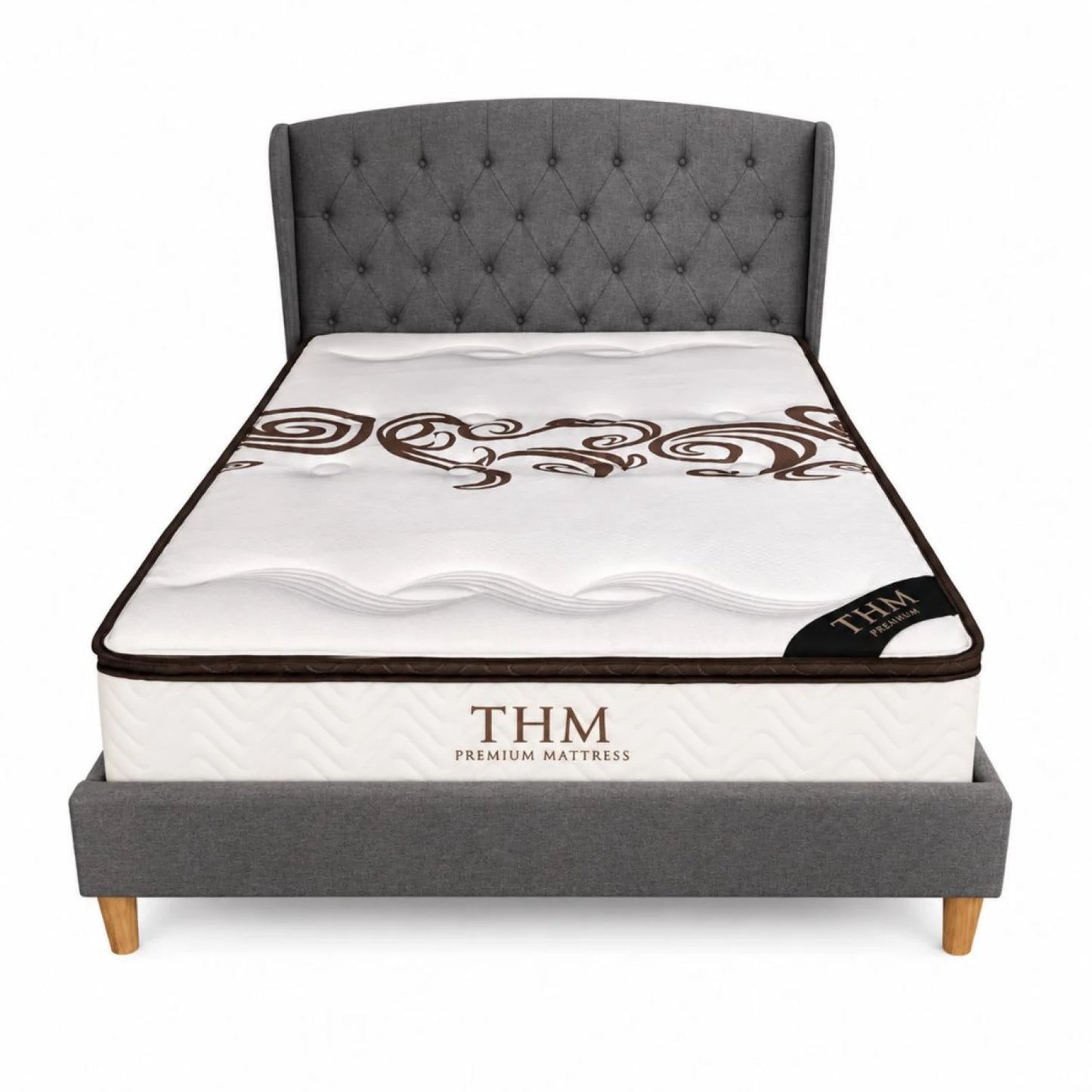 Sommier queen THM Hybrid Palladium con respaldo