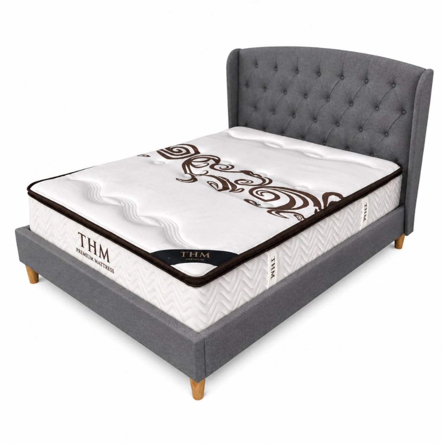 Sommier queen THM Hybrid Palladium con respaldo