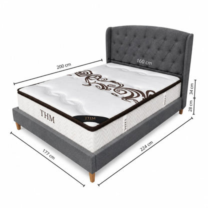 Sommier queen THM Hybrid Palladium con respaldo