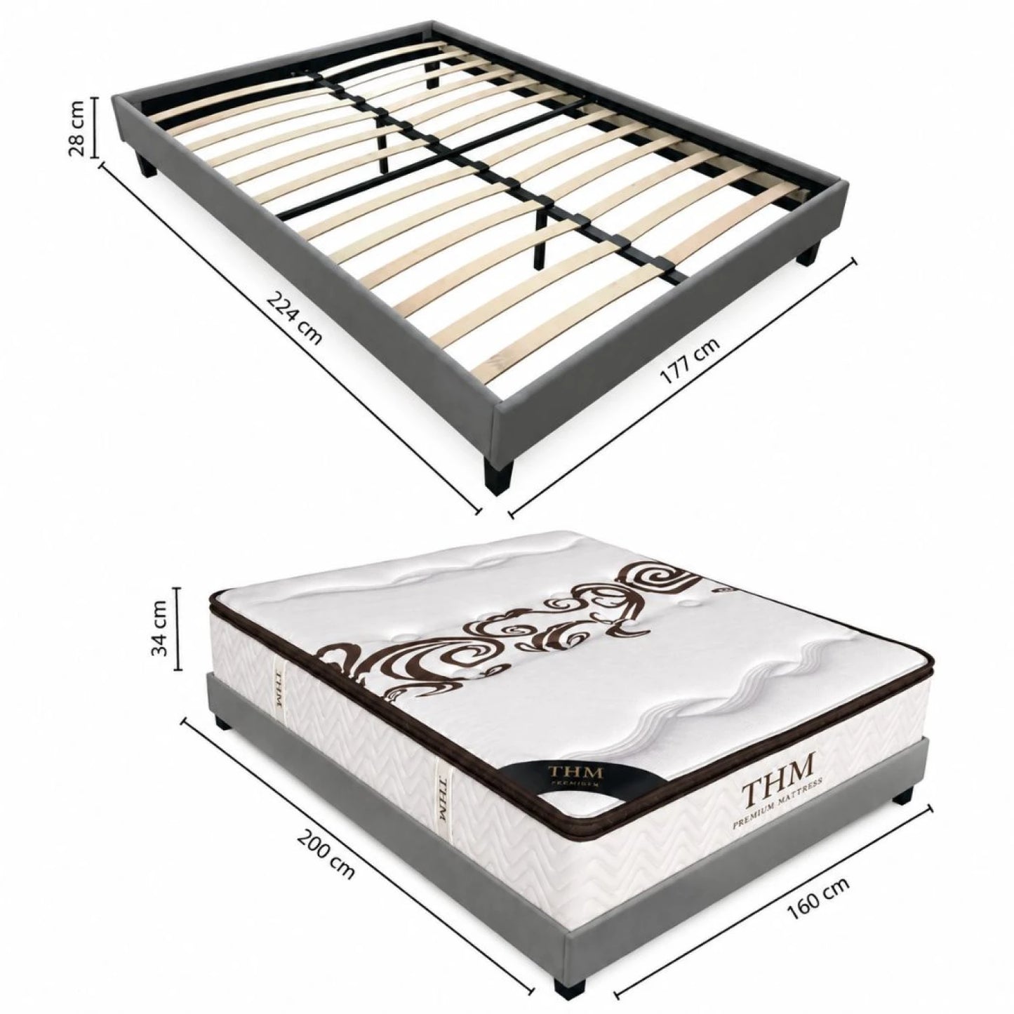 Sommier queen THM Hybrid Palladium