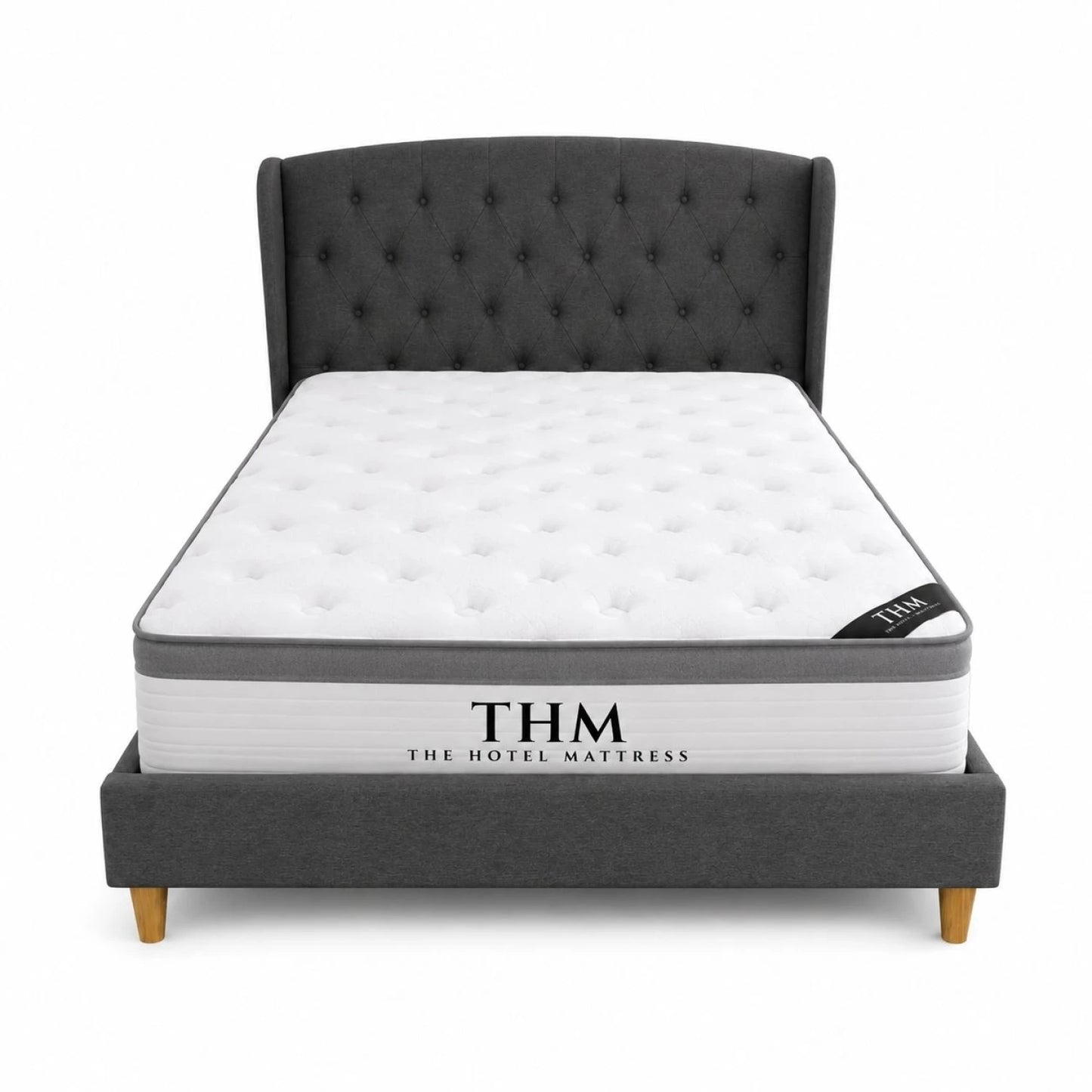 Sommier Queen THM Hybrid Rhodium con respaldo