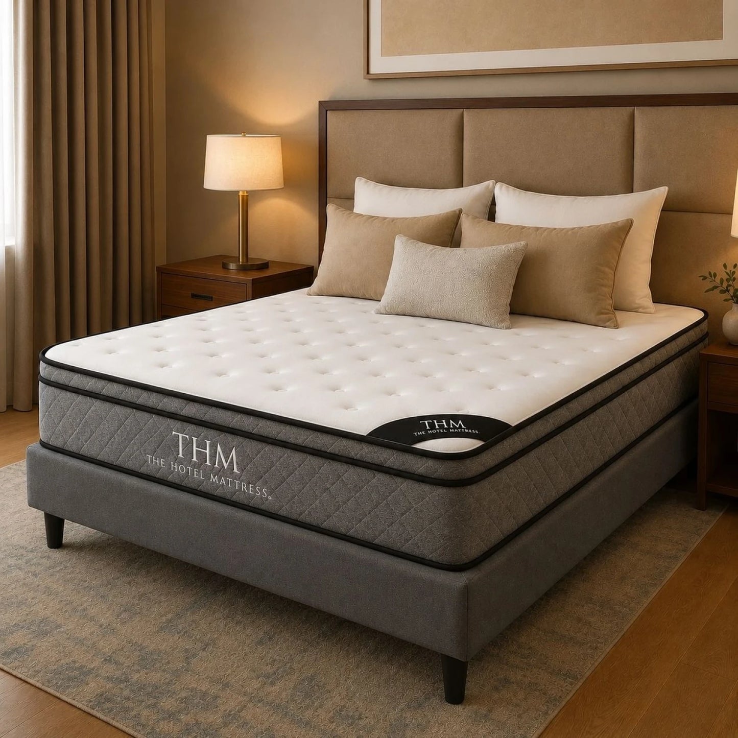 Sommier Queen THM Hybrid Ruthenium - Negro