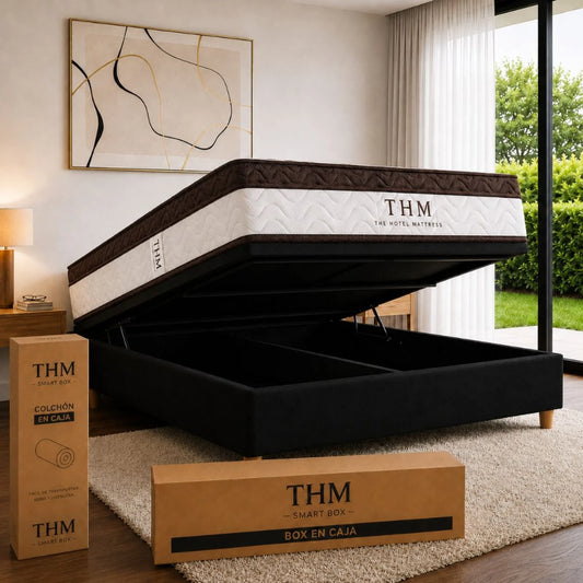 Sommier Queen THM Palladium Smart Box Baul - Negro