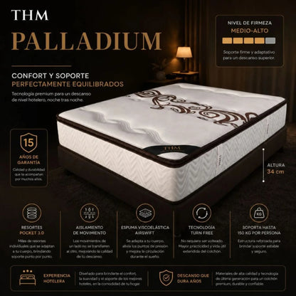 Sommier Queen THM Palladium Smart Box - Negro