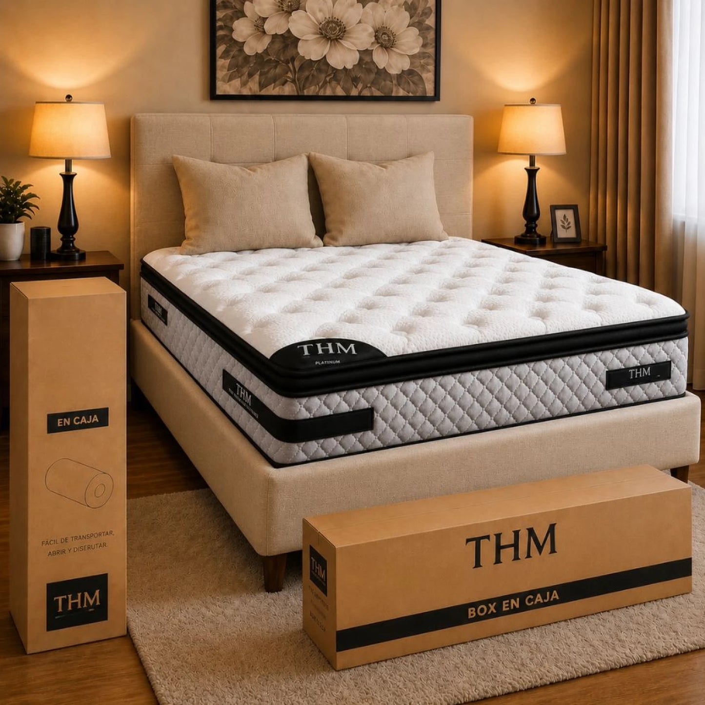 Sommier Queen THM Platinum - Negro