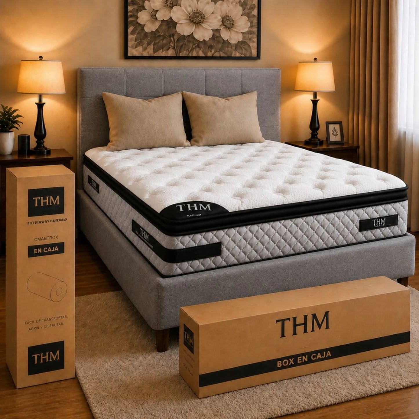 Sommier Queen THM Platinum - Negro