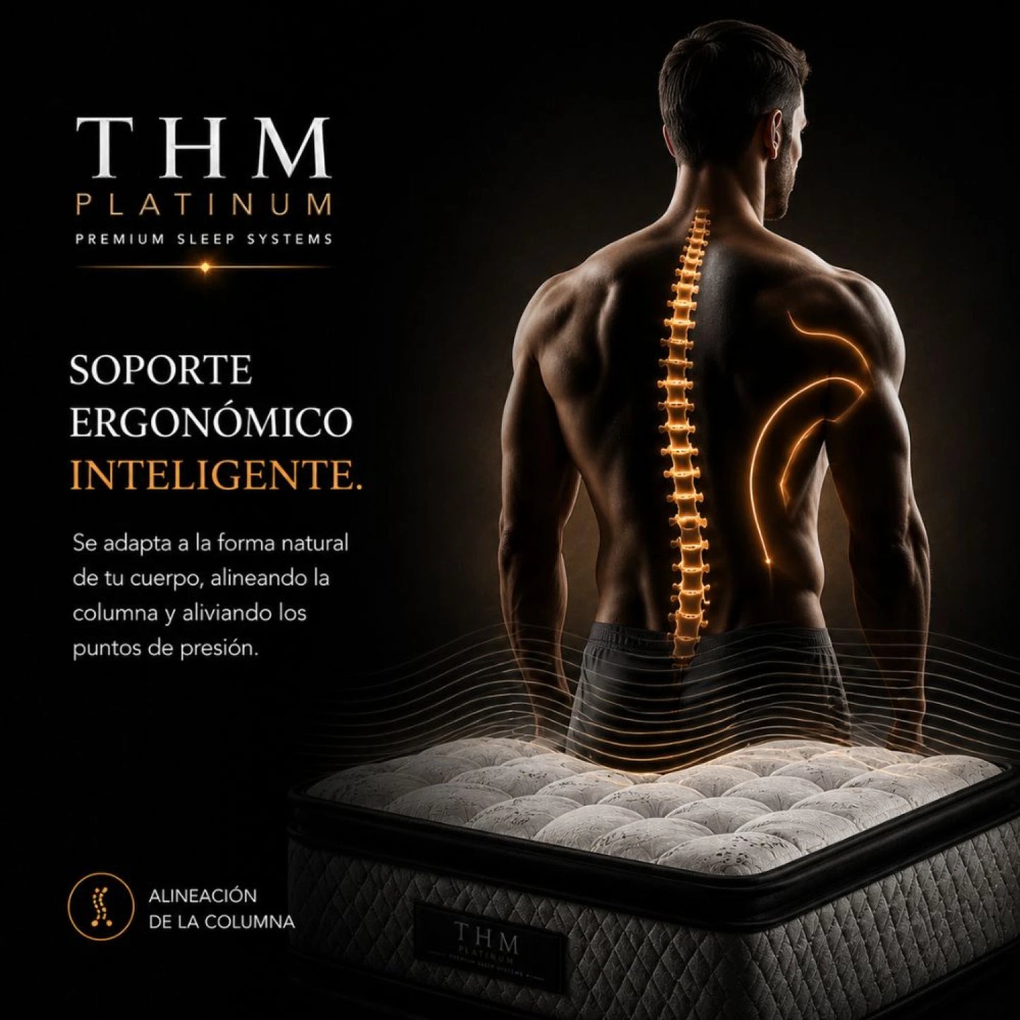 Sommier Queen THM Platinum - Negro