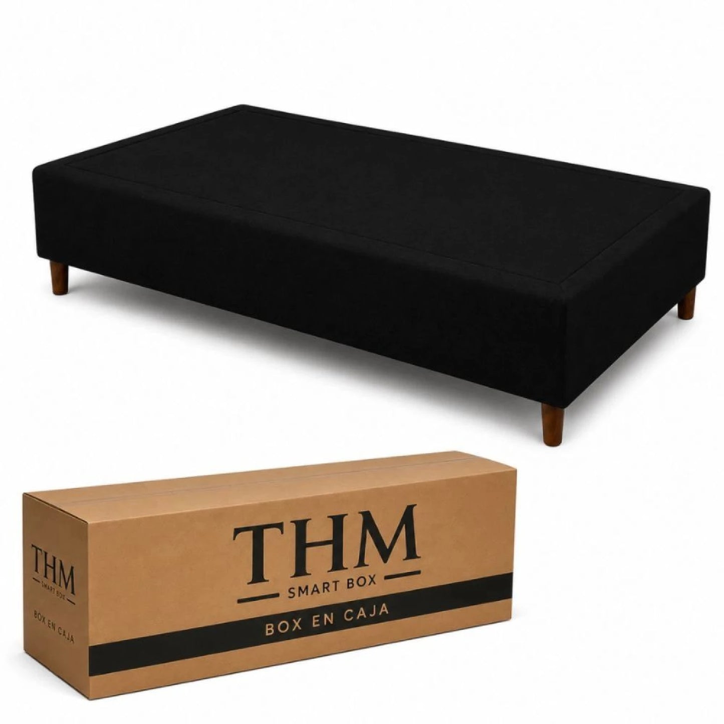 Sommier Smartbox THM 1 plaza 90x190 Bronze - NEGRO