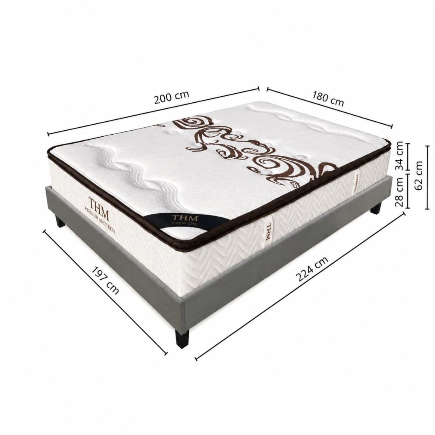 Sommier Super King THM Hybrid Palladium