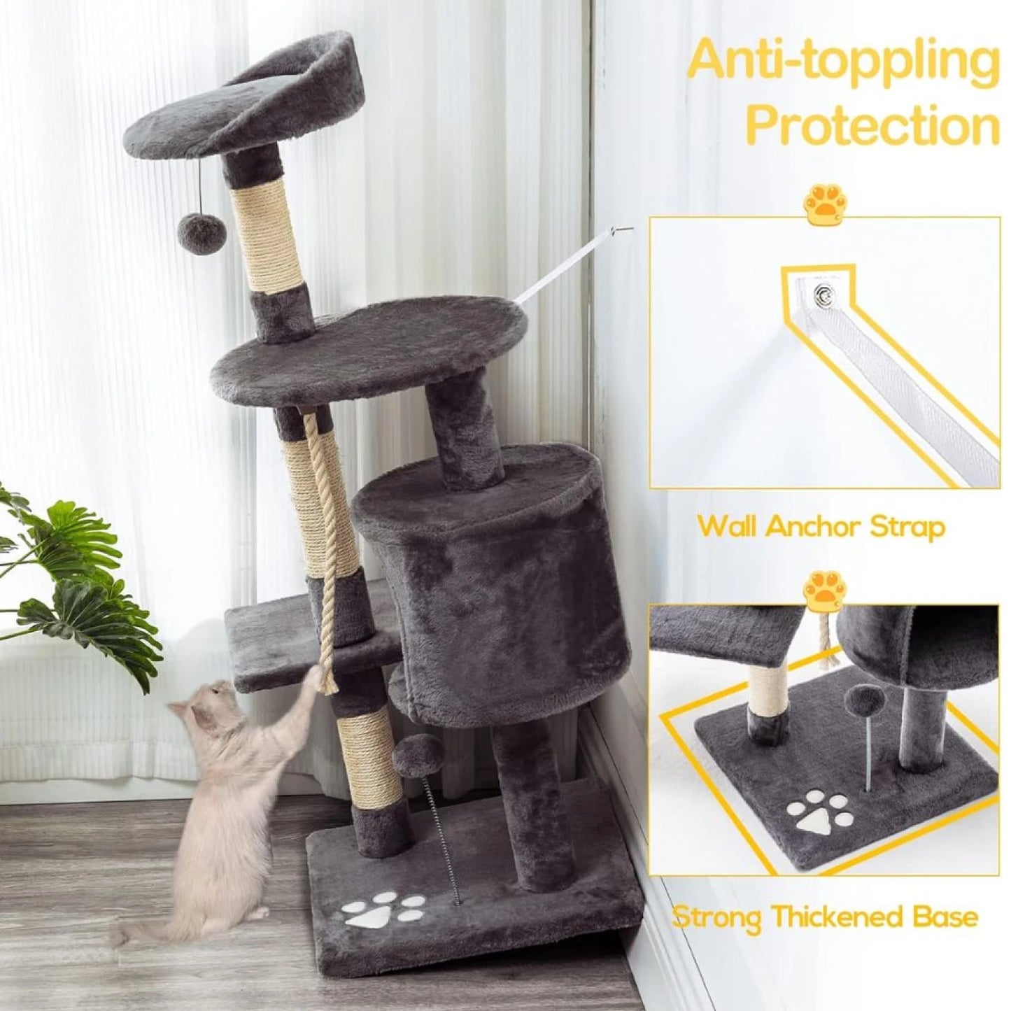 Torre para gatos 3 pisos