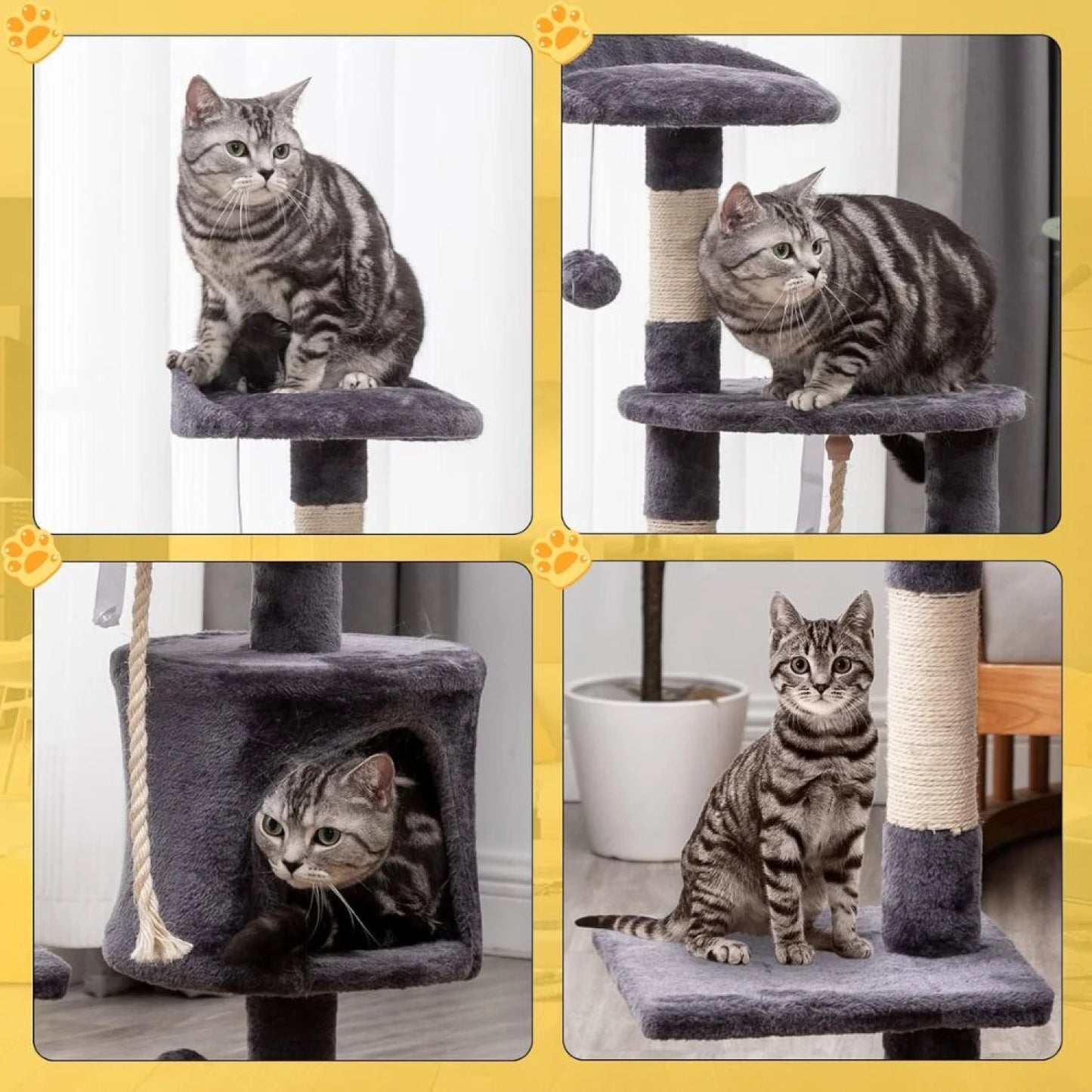 Torre para gatos 3 pisos